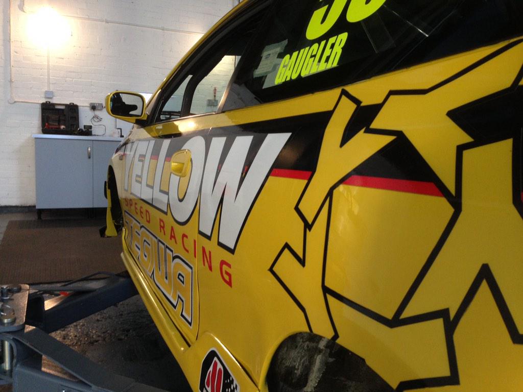 <a href="/andygaugler/">Andrew Gaugler</a> #yellowspeedracing #civiccup car in the workshop for final preparation ahead of <a href="/Autosport_Show/">Autosport International Show</a>