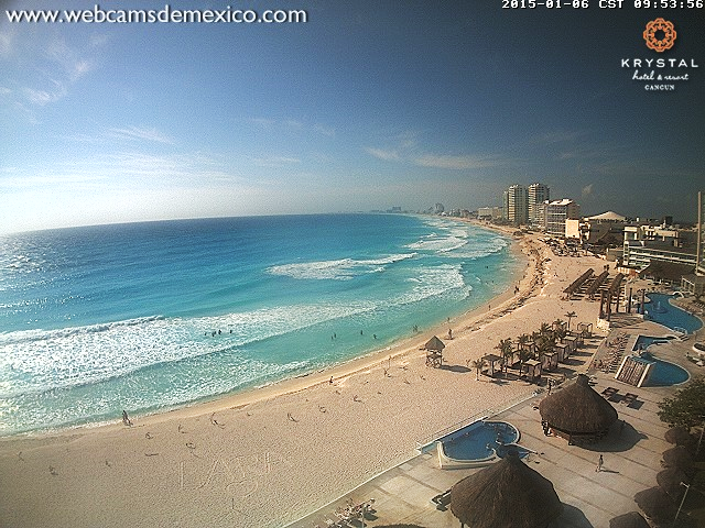 28° C en #Cancún #QuintanaRoo. Así luce en este momento.