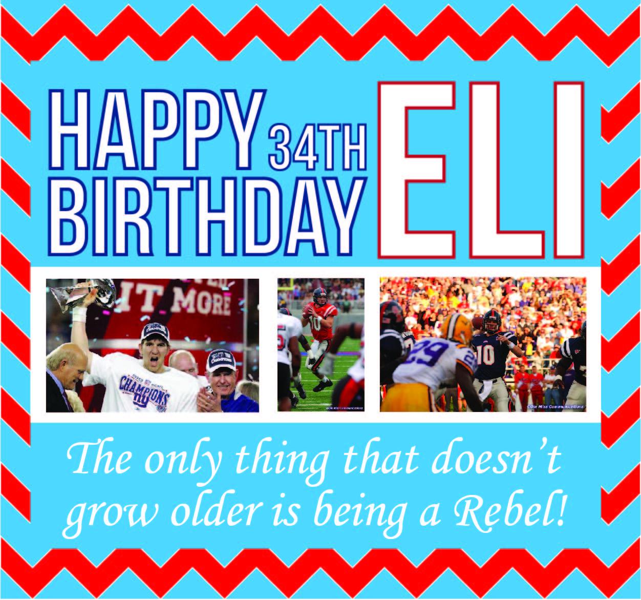 Happy (belated) Birthday Eli Manning! 