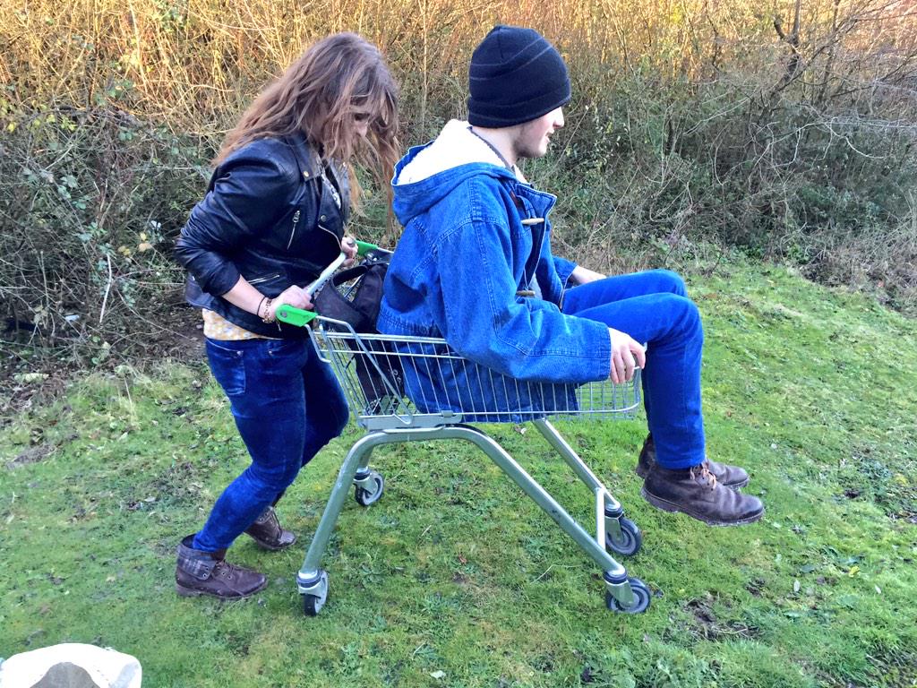 watson_bev's tweet photo. Nothing like a walk in the countryside with friends and a trolley http://t.co/C0wS4VDRC7