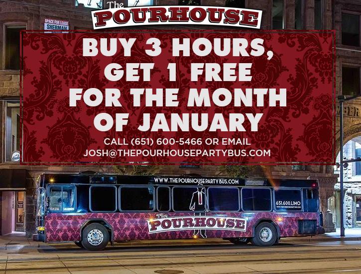 pourhousempls's tweet photo. Buy 3 hours on the @PHPartyBus, get 1 FREE for the month of January! #phpartybus http://t.co/J4oeN2WbKH