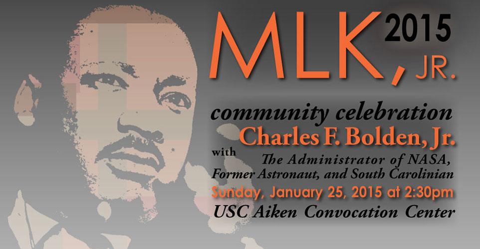 USCAiken's tweet image. Mark your calendars for Aiken's annual celebration of Martin Luther King, Jr.!  #MLK #IceEvent web.usca.edu/events/mlk/