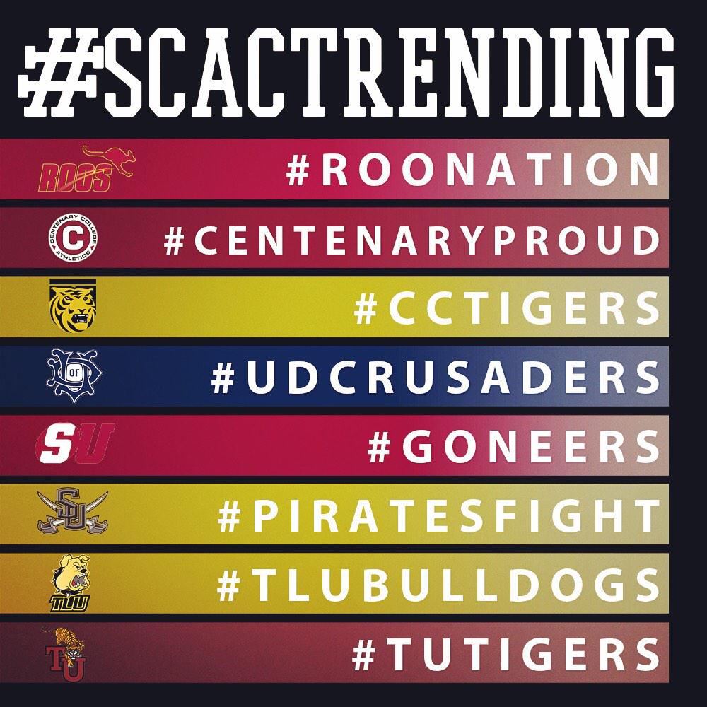 SCAC_Sports's tweet photo. #SCACTrending will resume next week as usual. Make sure to use your hashtags! http://t.co/tOAp72jA5n