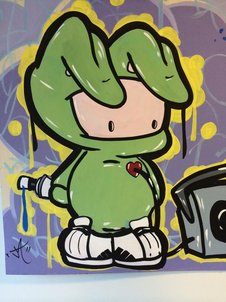 dprssdmnstrs's tweet image. Just realized @JuanMunizArt and I both painted #shelltoes for our #zappos pieces. #adidas #oldschool #dtlv