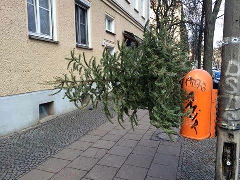 How to deal with an unwanted Xmas tree in #Berlin.