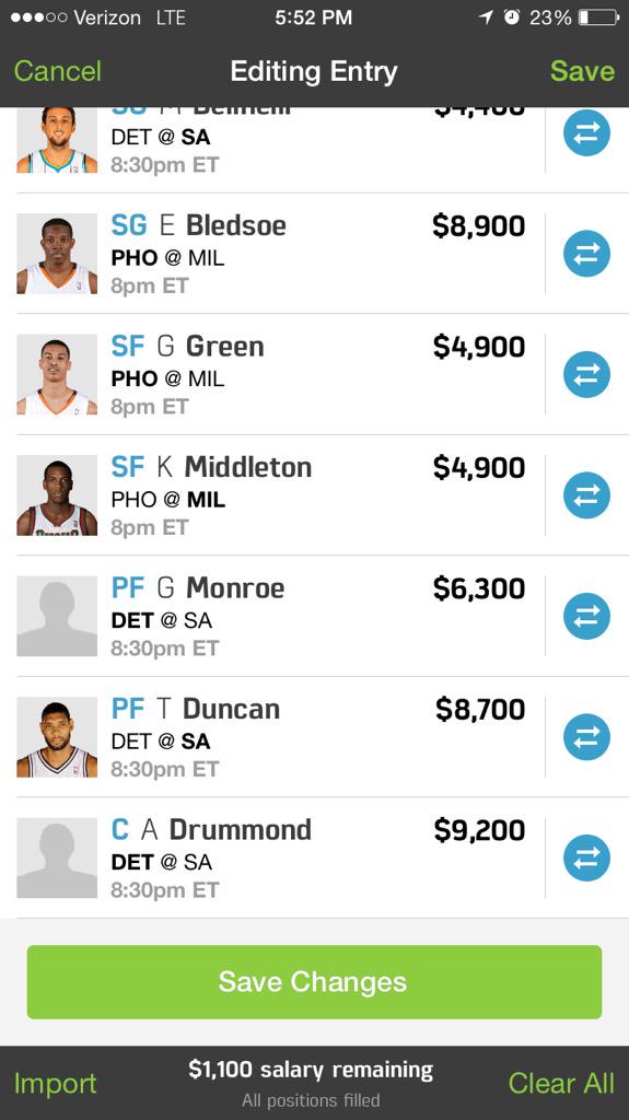 FDTopLineUps's tweet image. One more if you're feeling risky