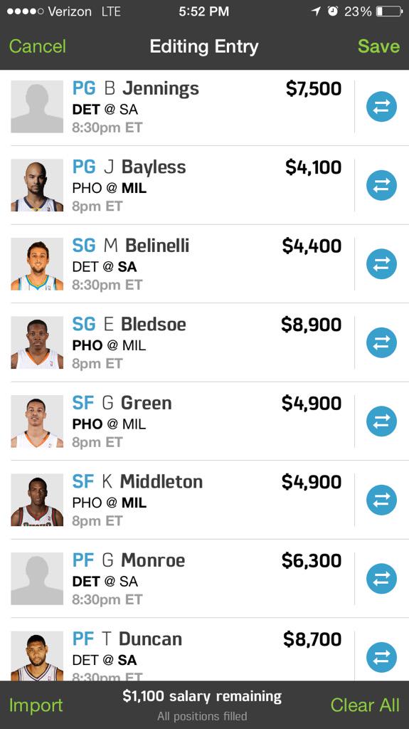 FDTopLineUps's tweet image. One more if you're feeling risky