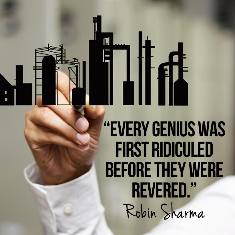 RobinSharma's tweet photo. Every genius was first ridiculed before they were revered http://t.co/cX9yaJE5CB