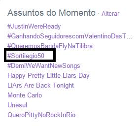 lindiceOliver's tweet photo. Parabéns galera Mais uma vez nos Trends! Vcs arrasam mesmo! #Sortilegio50 http://t.co/PiMGPYqkiv