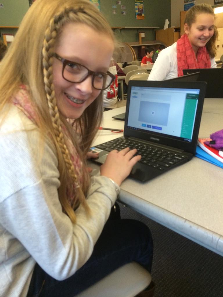 After working really hard, 7th graders are rewarded by playing with <a href="/crumblesapp/">Crumbles</a>