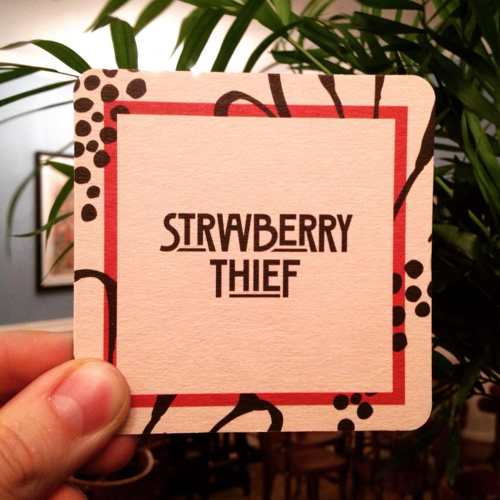 scottyparkin's tweet photo. Very happy with our beermat designs for Strawberry Thief bar. These are getting used for teas @EsgateParkin #beermat http://t.co/a7QP70SmEr