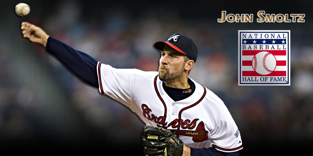 MLB's tweet image. Hall Four: Unit, Pedro, Smoltz, Biggio headed to @BaseballHall. atmlb.com/1Im3PD4 #HOF2015