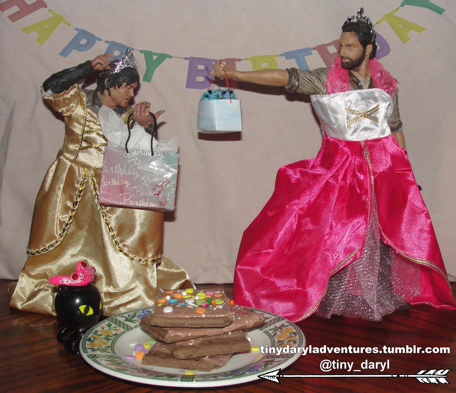 Happy bday, Norman Reedus. Tiny D had a princess party w a pop tart cake.  