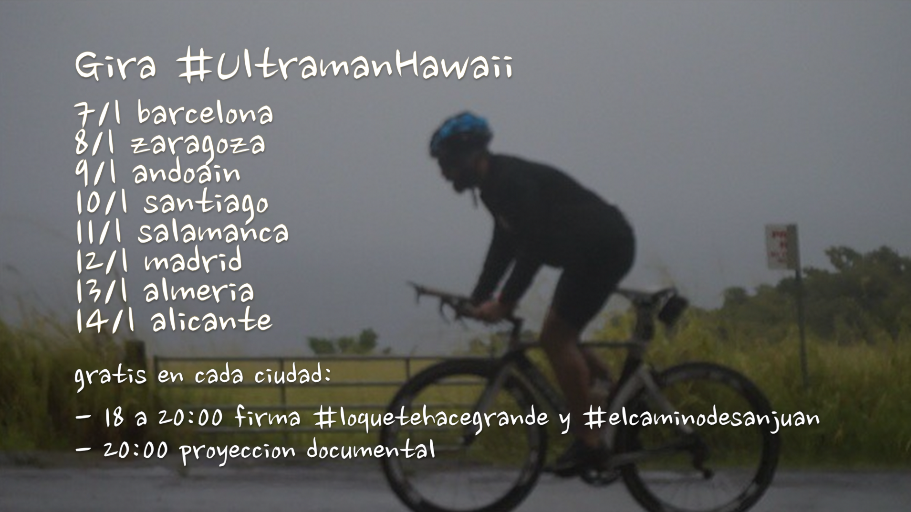 valentisanjuan's tweet photo. Mañana empezamos gira del docu #UltramanHawaii :) Toda la info de horas y ciudades en el link https://t.co/fmsm4OXEKc http://t.co/ucH1MmNQCs
