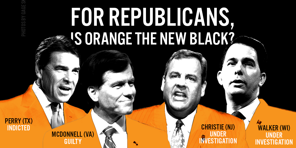 TheDemocrats's tweet photo. Announced today: Former GOP Gov. Bob McDonnell will go to prison for corruption. http://t.co/jhVgopGY5W