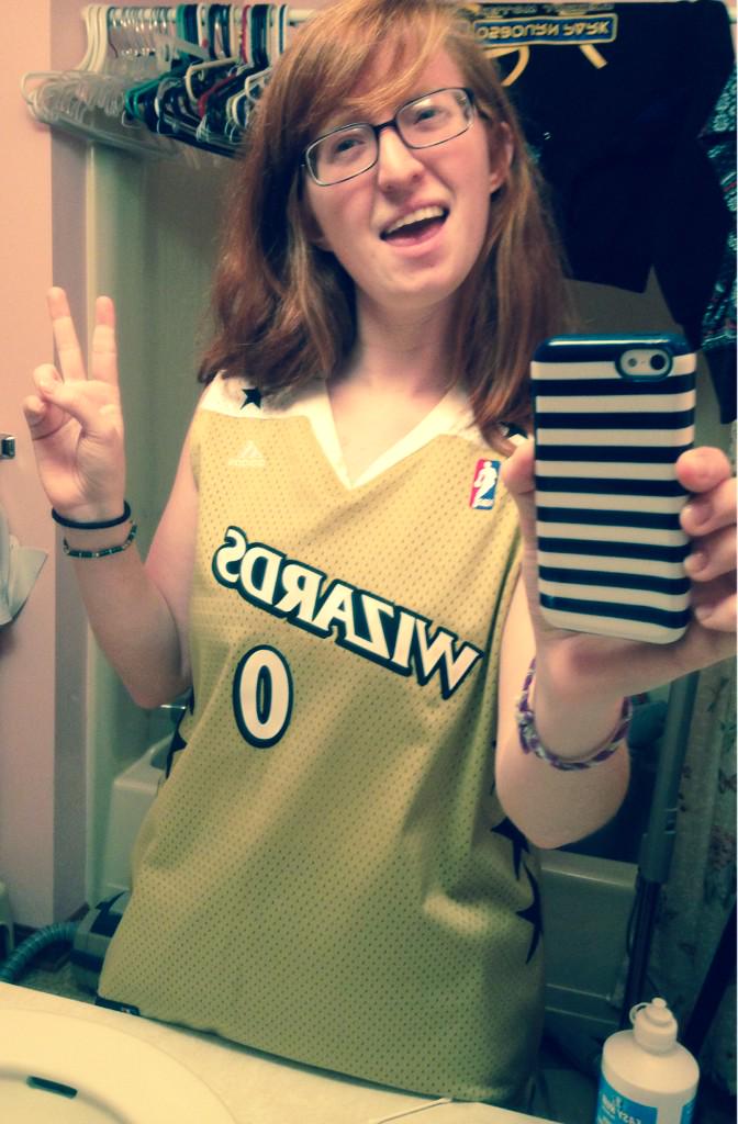 Wishing my ex-fave Gilbert Arenas a happy birthday. Btw, this jersey has not been washed since he hugged me in \07. 