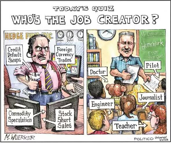GreenCandidates's tweet image. You tell me who creates more #jobs: a #derivatives #flashboy trader or an elementary #school #teacher? #JobCreation