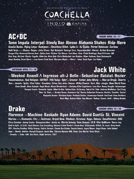 I'm honored to play <a href="/coachella/">Coachella</a> this year with so many incredible artists ! Can’t wait to see you in the desert !!!