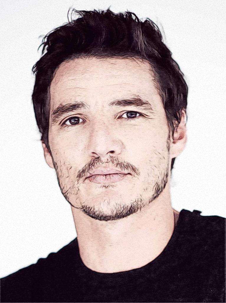MadeOf_You's tweet photo. This portrait is for @PedroPascal1 
I like your eyes when they are on your face:) Stupid joke. 

Watercolor pencils. http://t.co/ML479eLRMO