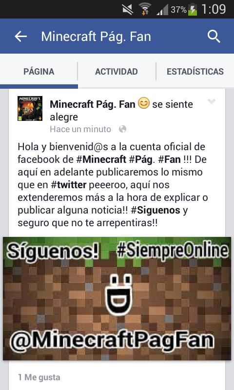 MinecraftPagFan's tweet photo. Échale un vistazo a mi #primera #publicacion en #facebook
→ http://t.co/4QaeM1WZBw http://t.co/3uVwbByPb8