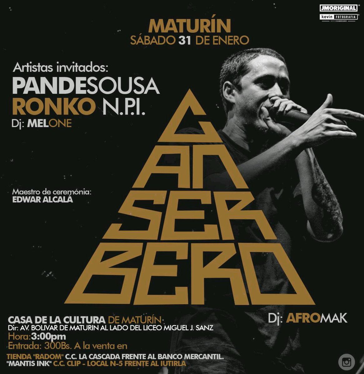 #MATURIN

VUELVE <a href="/ELCANSERBERO/">Chamo González</a>
 EN VENEZUELA JUNTO A PANDESOUSA ,@Ronkonpi
 Y MAS!! 31 DE ENERO.  --