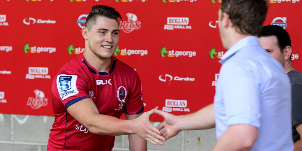 SuperRugby's tweet image. GALLERY: James O'Connor arrives at the Reds on.fb.me/1wSYoVy #SuperRugby