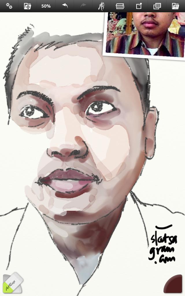 [Sketch] Artrage for Android akhirnya rilis. Hari ini ogut resmi nyobain.. :)