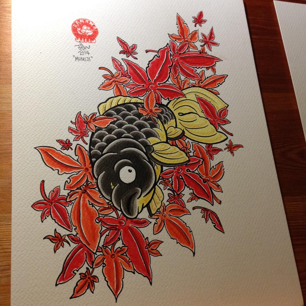 Bananajims on X: "Finished this one to match the Sakura one I did a few weeks back #kingyo #irezumi #horimono #tattoo #momiji http://t.co/A5XpzEFU9E" / X