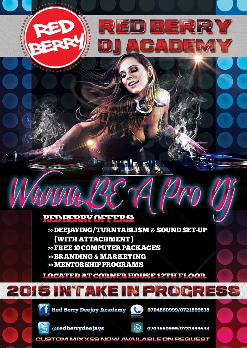 carlkreative's tweet photo. Big things are now happening @redberrydeejays. 2015 intake in progress. Learn with best Djs &amp; the Creative!!! http://t.co/sw86Gfu9PL