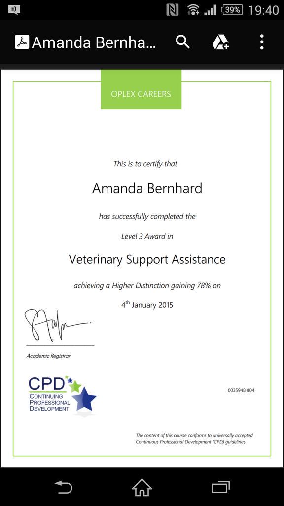 OriginalNutter1's tweet photo. Getting there slowly x #proudofmyself #veterinarynurse http://t.co/BNaLsHVccc