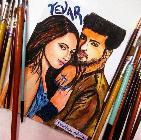 TeamSonakshi's tweet photo. Awesome Sketch Made by Fan 😊 #TevarIn2Days @sonakshisinha @arjunk26 http://t.co/RGmu68Dn4I