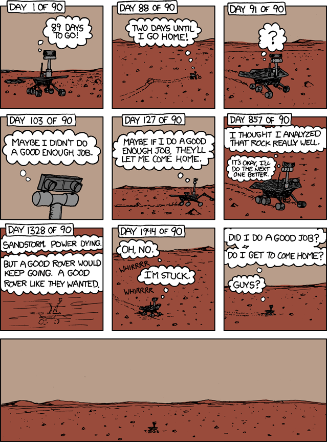 fcain's tweet photo. Easily my favorite xkcd comic: Spirit - http://t.co/N4cwQjroRI http://t.co/bXwBOQPdrJ