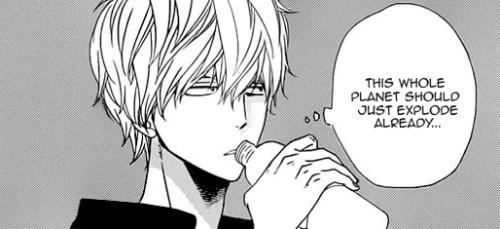 "This whole planet should just explode already..
"
Manga: Ookami Shoujo to Kuro Ouji
