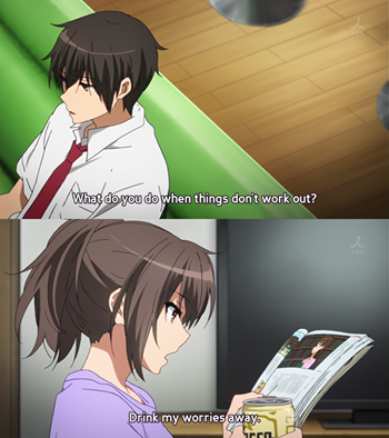 what do you do when things don't work out?

Anime: Amagi Brilliant Park
