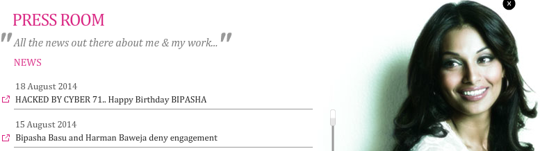  u got hacked. Just read the msg cuty. ^_^ 

Happy Birthday Bipasha Basu
 