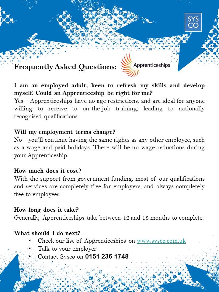 SyscoLiverpool's tweet photo. Thinking of developing yourself through training? An Apprenticeship could be for you! #Apprenticeships http://t.co/PZz4P3WBB0