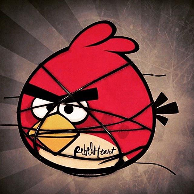 Madonna's tweet photo. Don't be Angry Birds! ❤️#rebelhearts don't get mad they get shit done. http://t.co/Fw8G7cXhmB