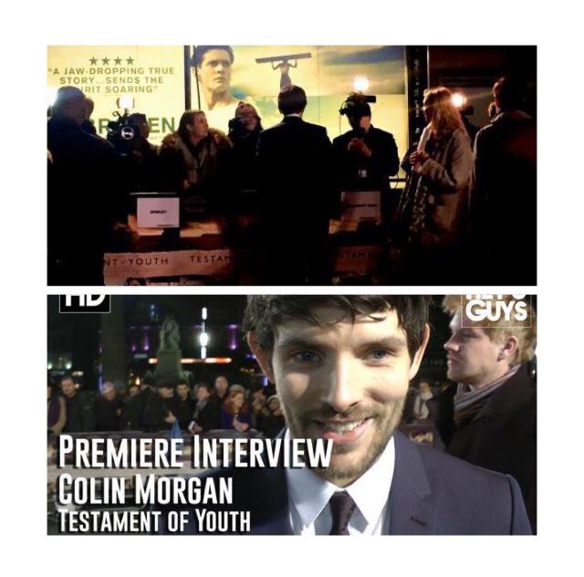 MyLifeIsMerlin's tweet image. ___#fans&amp;amp;reporters. 

Colin Morgan at the premiere of 'Testament of Youth' on 01/05 at the Empire Leicester Square.