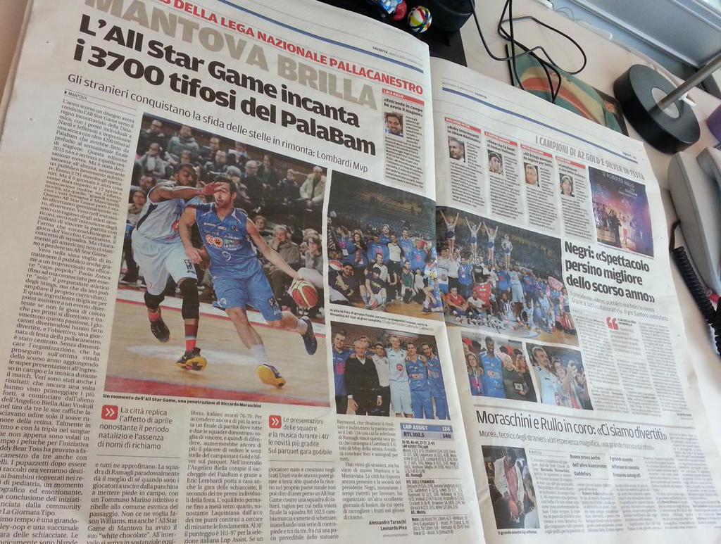 alestar3's tweet photo. Doppio paginone su #ASGmantova2015 @PallacMantovana @ANGELICOBIELLA @LNPSOCIAL http://t.co/8py7KUTqdQ