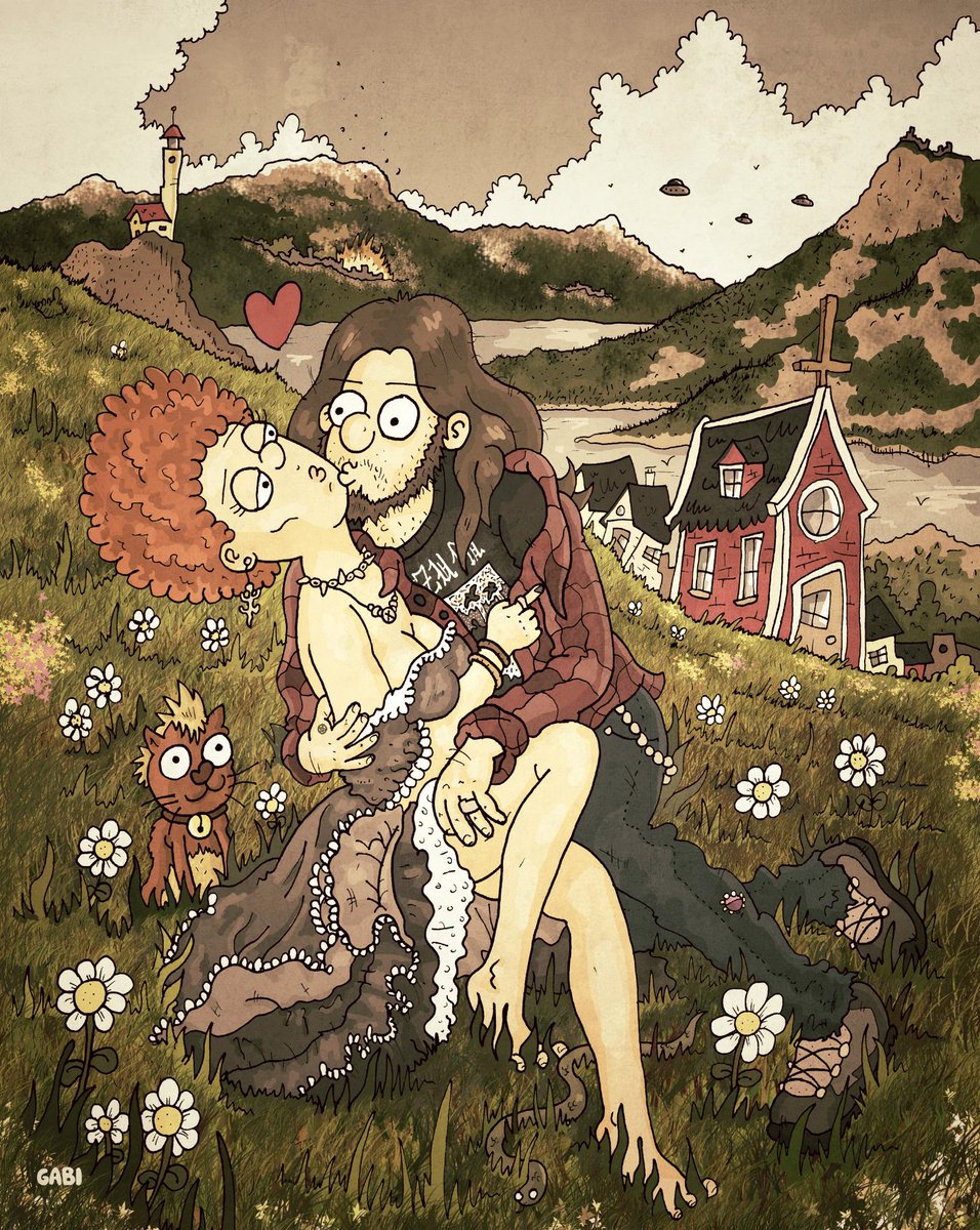 rottenpee's tweet image. Este año, los Reyes Magos le han regalado un cuadro a mi señora esposa: "El Gran Cortejo de los Fiordos Manchegos"