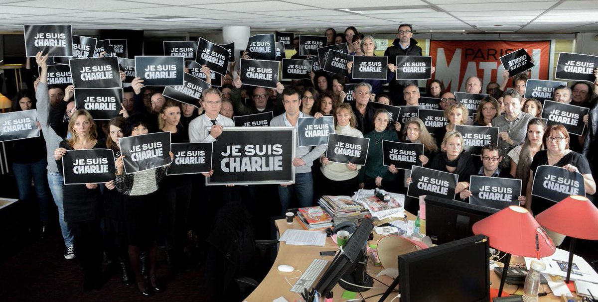 La rédaction de Paris Match soutient la grande famille endeuillée de Charlie Hebdo  #JesuisCharlie
Photo: X.Imbert