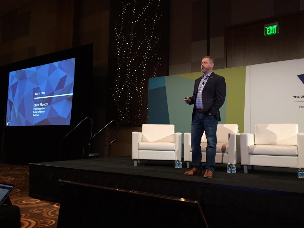 jeffsoo's tweet image. .@twitter&apos;s keynote &quot;Mining the Conversations in Twitter&quot; is off and running! #datatainment #CES2015