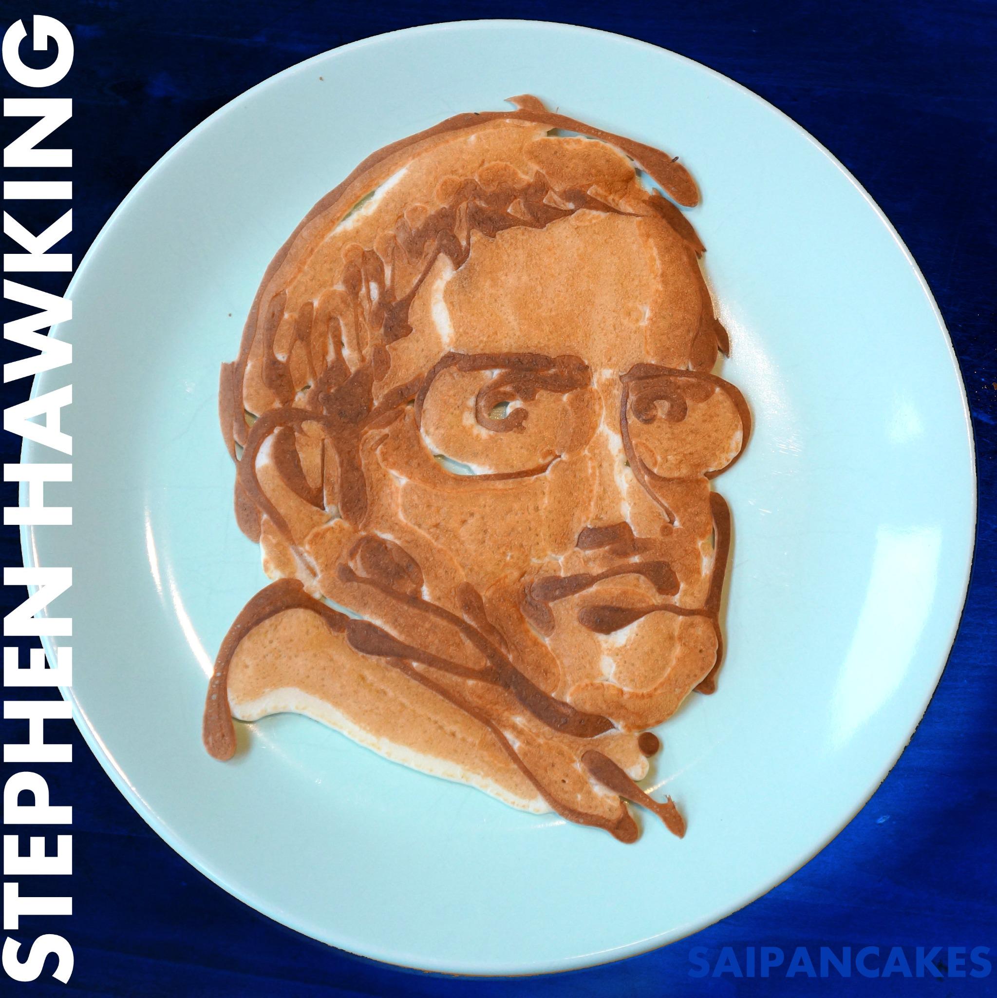 Happy Birthday to Stephen Hawking tomorrow!  Here\s a pancake video: 