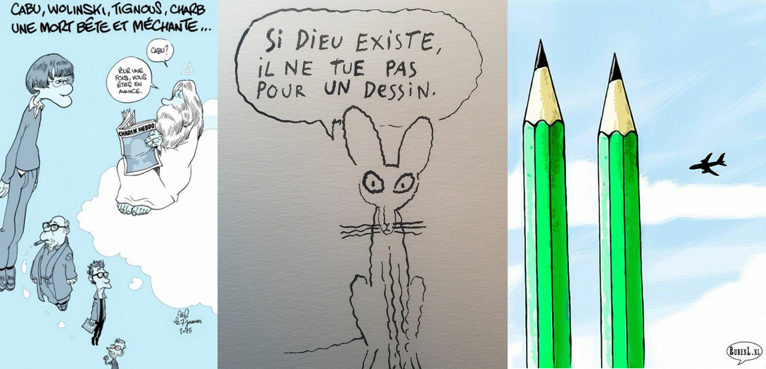 Slatefr's tweet photo. Zep, Joann Sfar, Boulet,... les hommages en dessins aux dessinateurs tués http://t.co/eIFe3QGNzO http://t.co/WBTdxY7ltb