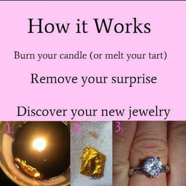 BlingInWax's tweet photo. How jewelry in Candles works! #3simplesteps #jic http://t.co/i4qeiDG4eR