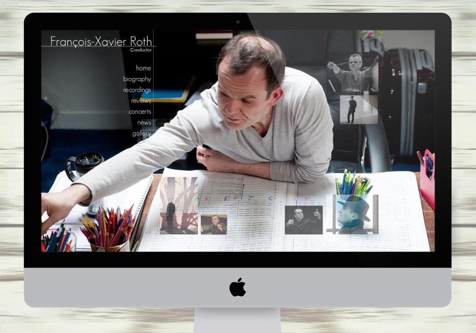 RGCreates's tweet photo. Website for the conductor for the 2012 Olympic Opening Ceremony, François-Xavier Roth #webdesign #design #branding http://t.co/S8FApACKm4