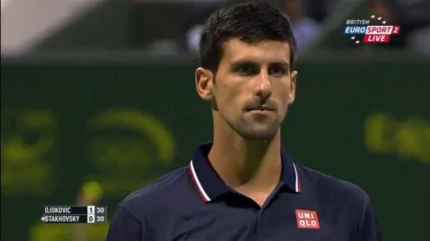 NovakIndiaFans's tweet image. Novak holds and leads 2-1 :) #FirstSet #Doha