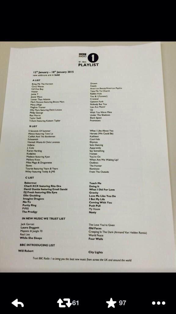 ANOTHER WEEK ON <a href="/BBCR1/">BBC Radio 1</a> A LIST! WOOP WOOP!