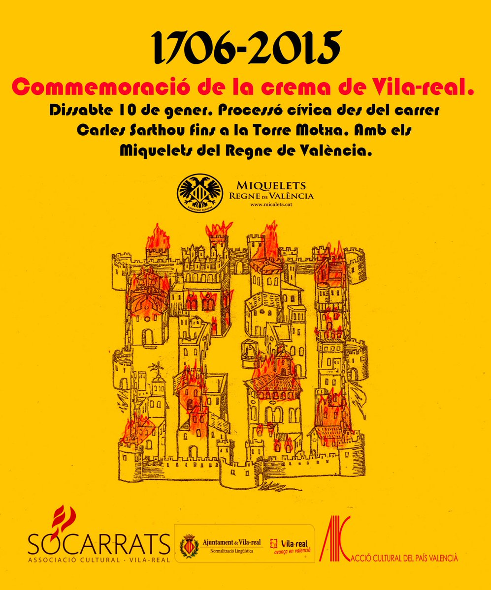 CorredorBasset's tweet photo. #Socarrats #Vilareal #Miquelets #Micalets #tricentenari http://t.co/sC5PoqOrMt