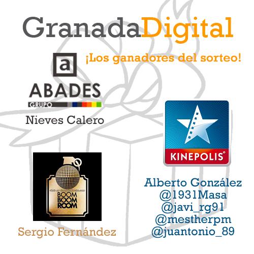 granadadigital's tweet photo. ¡Ganadores! #sorteoGD Escribid por DM con vuestros datos para info @mestherpm @juantonio_89 @1931Masa @javi_rg91 http://t.co/d9MlnGvUxC